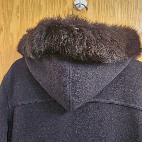 London Fog Black Coat/Hood SZ: 10P - Picture 7 of 10